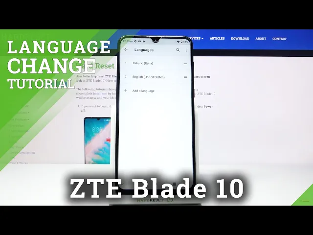 Video thumbnail for How to Change Language on ZTE Blade 10 – Change Device Language
