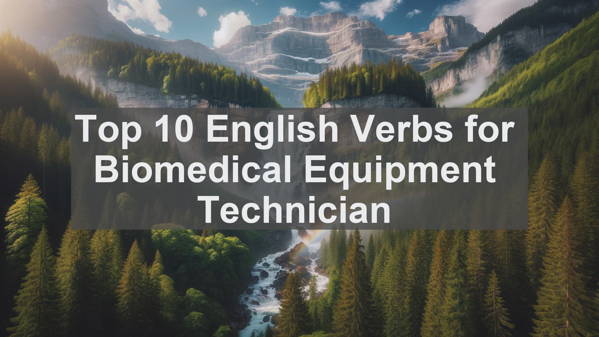 'Video thumbnail for Top 10 English Verbs for Biomedical Equipment Technician'