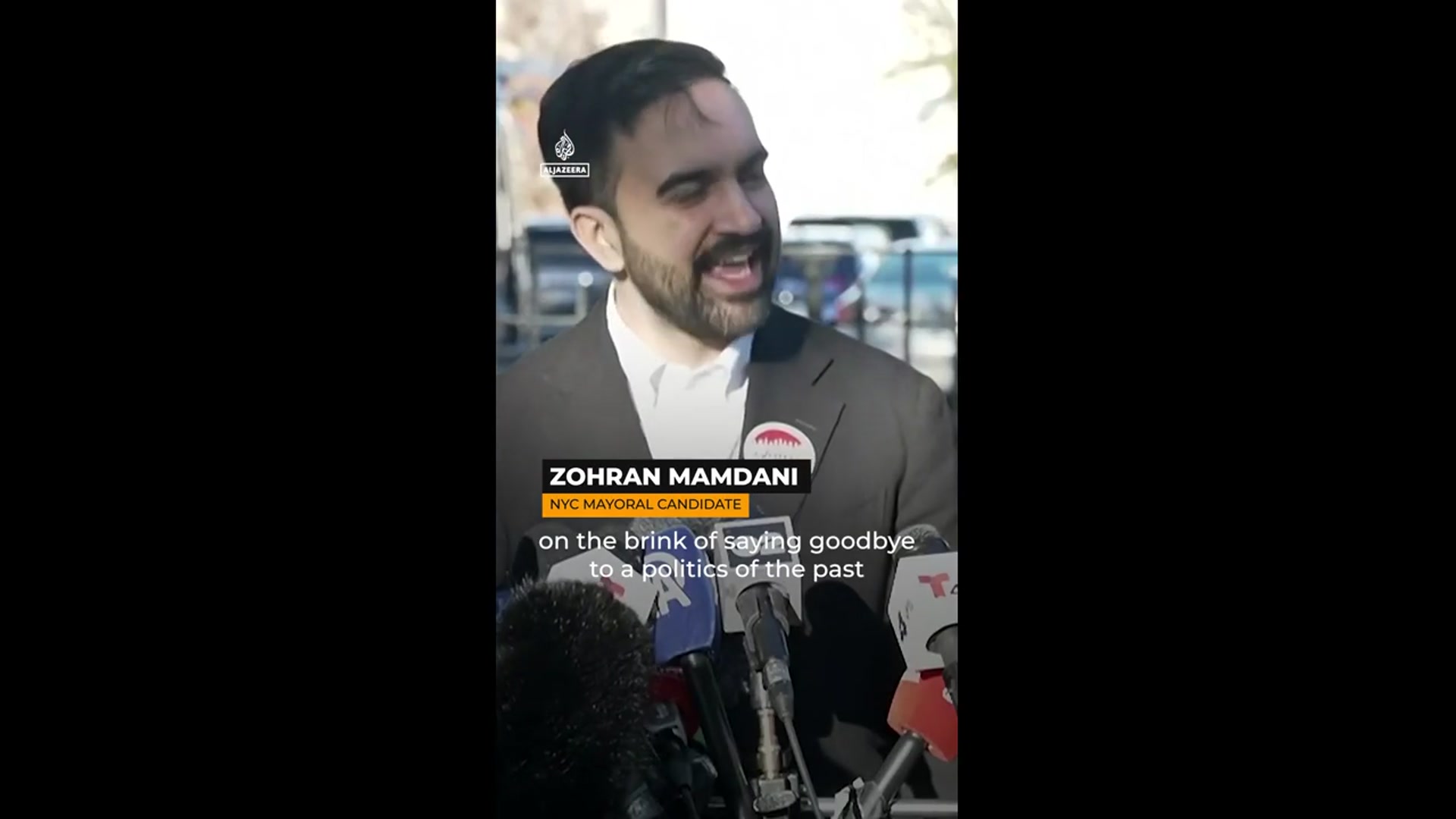 'Video thumbnail for ‘On the brink of making history’: Zohran Mamdani casts vote in NYC election'