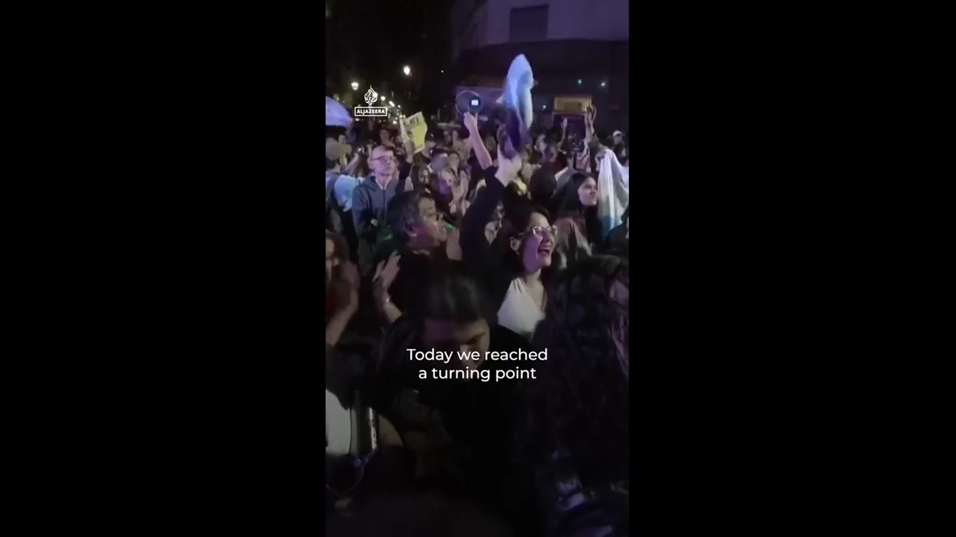 'Video thumbnail for Argentina’s Milei celebrates as early results show election win'