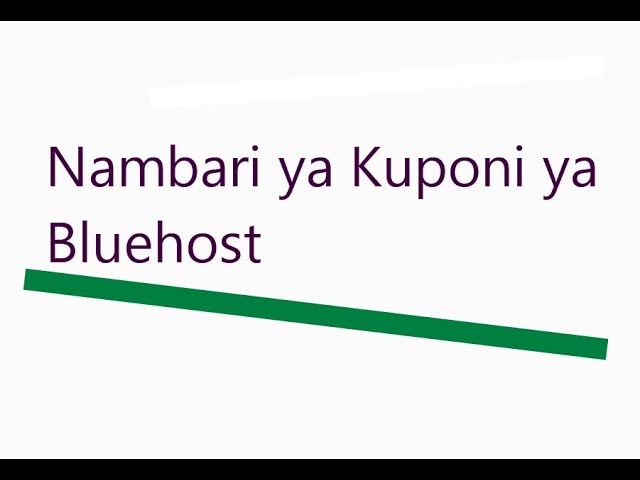 'Video thumbnail for Msimbo wa Kuponi wa Bluehost  ✅ Ofa BORA BORA YA Msimbo wa Punguzo wa Bluehost'