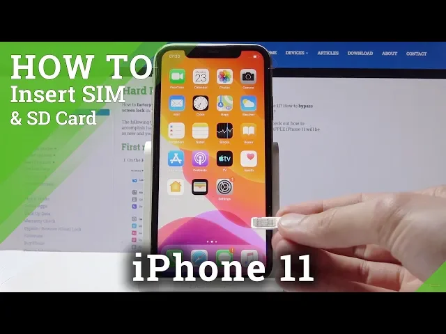 Video thumbnail for How to Insert Nano SIM Card to iPhone 11 - Input SIM Card