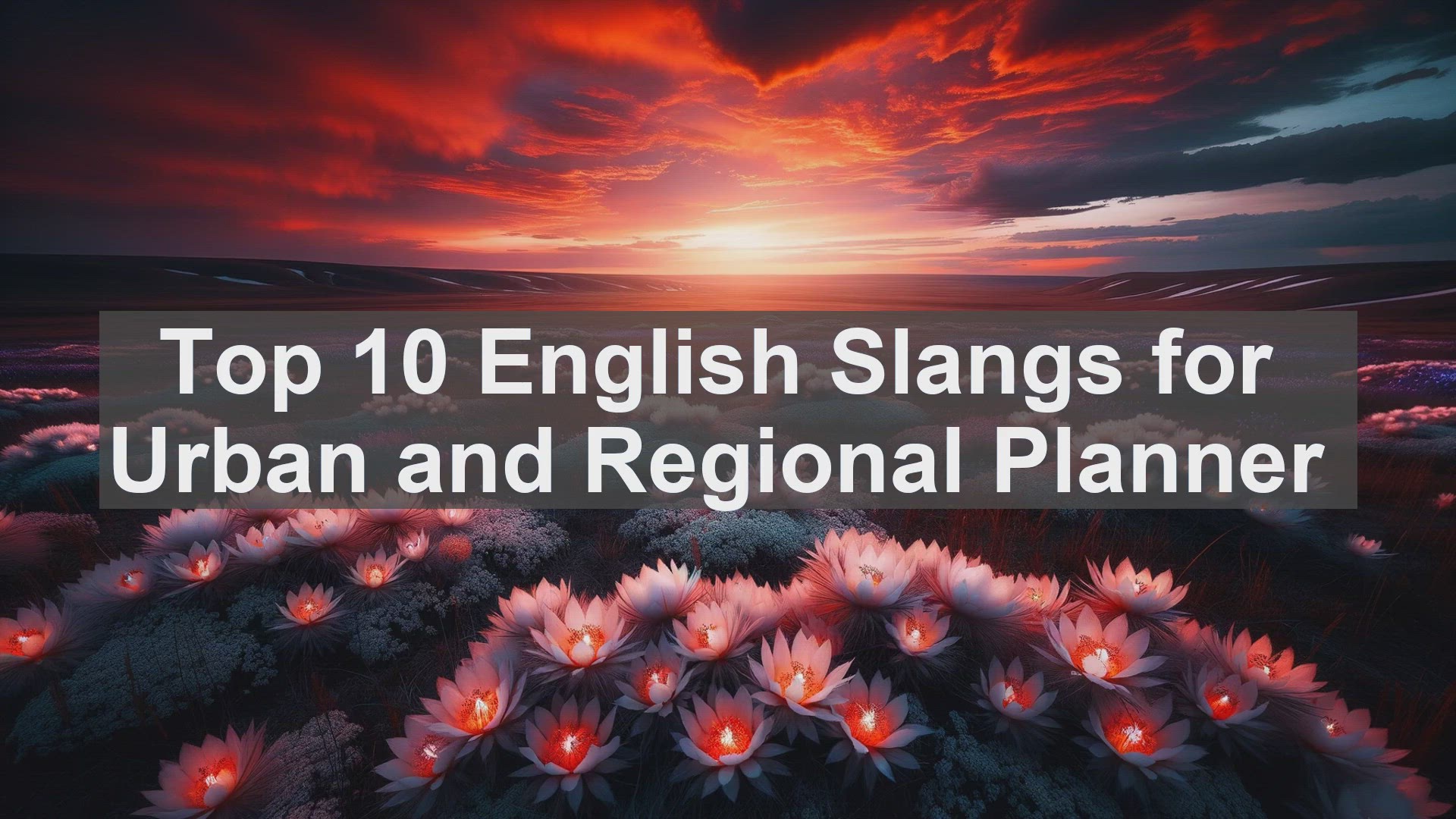 'Video thumbnail for Top 10 English Slangs for Urban and Regional Planner'