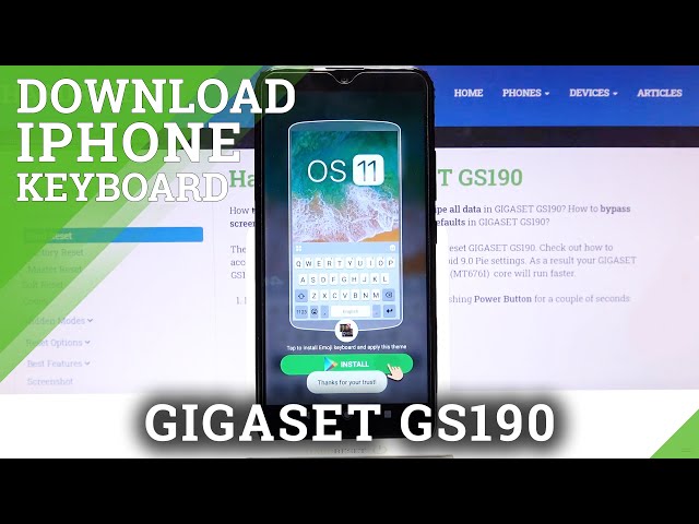 Video thumbnail for How to Download iPhone Keyboard on GIGASET GS190 – Apply iPhone Keyboard