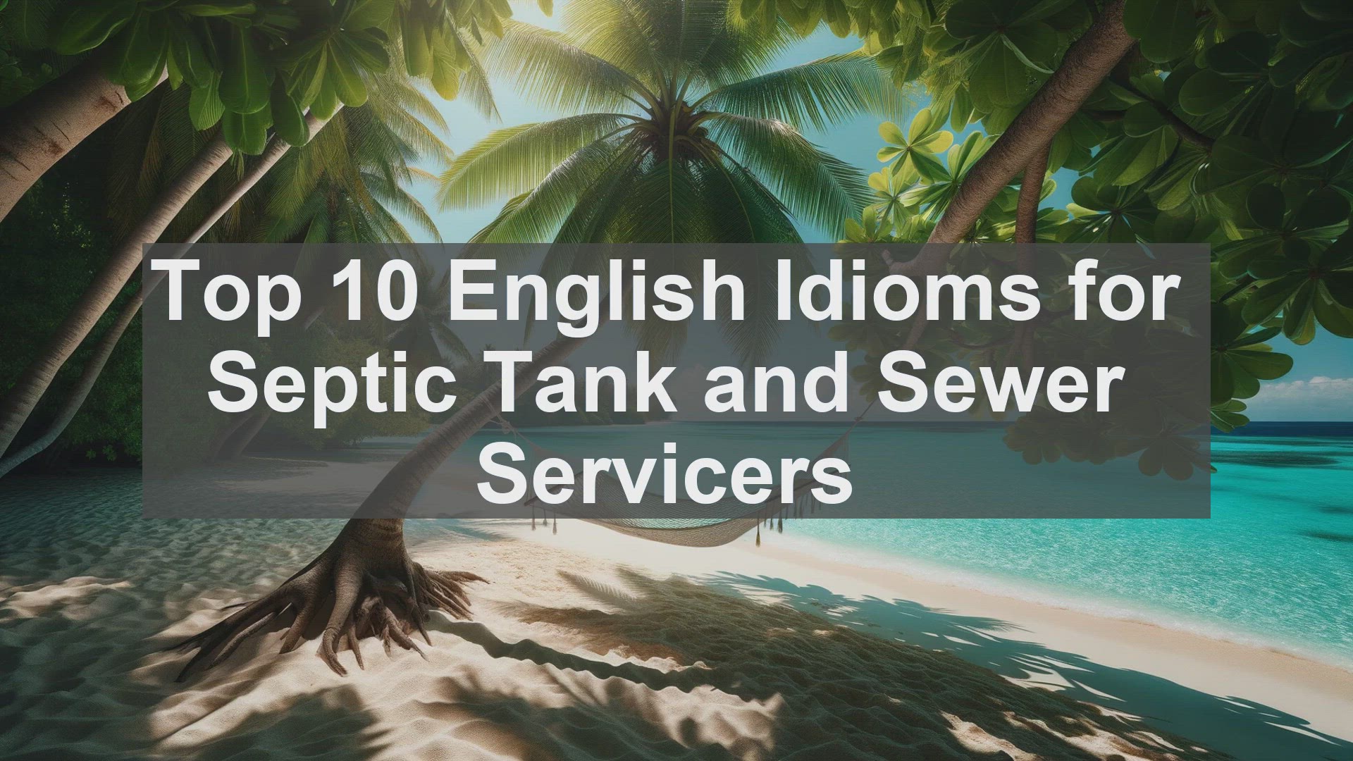 'Video thumbnail for Top 10 English Idioms for Septic Tank and Sewer Servicers'