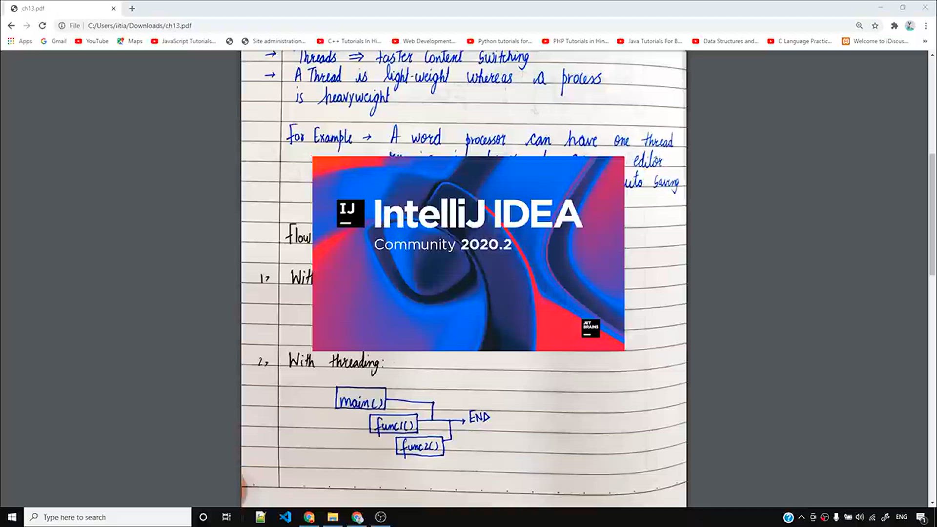'Video thumbnail for Creating a Thread by Extending Thread class'