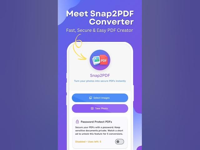 Video thumbnail for Snap2PDF Converter – Convert Images to PDF Instantly | Android App