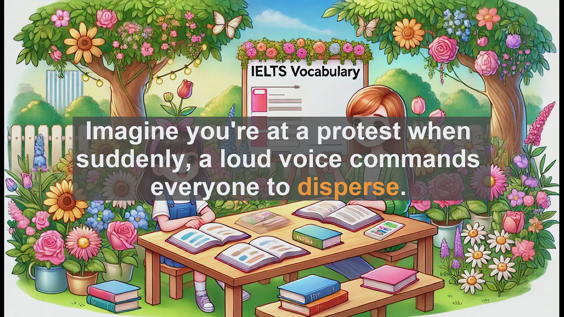'Video thumbnail for 2000 Must Know IELTS 9.0 Vocabulary - Understanding 'Disperse': Boost Your IELTS Vocabulary'