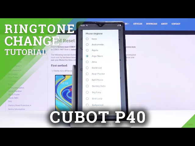 Video thumbnail for How to Change Ringtone in CUBOT P40 – Ringtone List