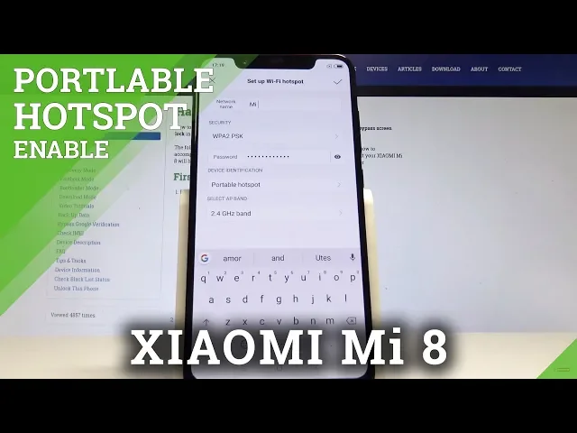 Video thumbnail for How to Enable Portable Hotspot on XIAOMI Mi 8 - Allow Wi-Fi Sharing