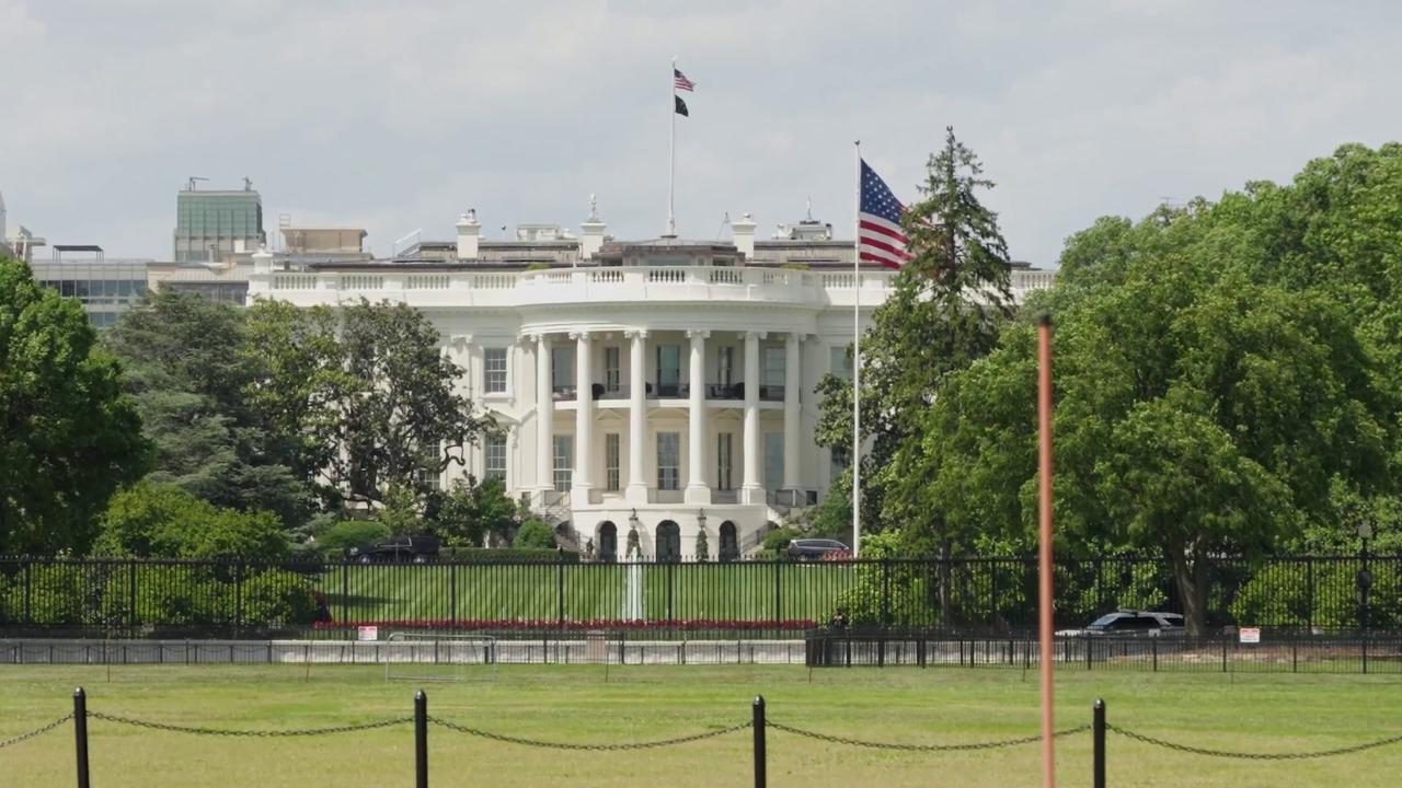 Video thumbnail for D.C.: Trump says future maritime damages will be paid by U.S.-controlled Iranian assets.