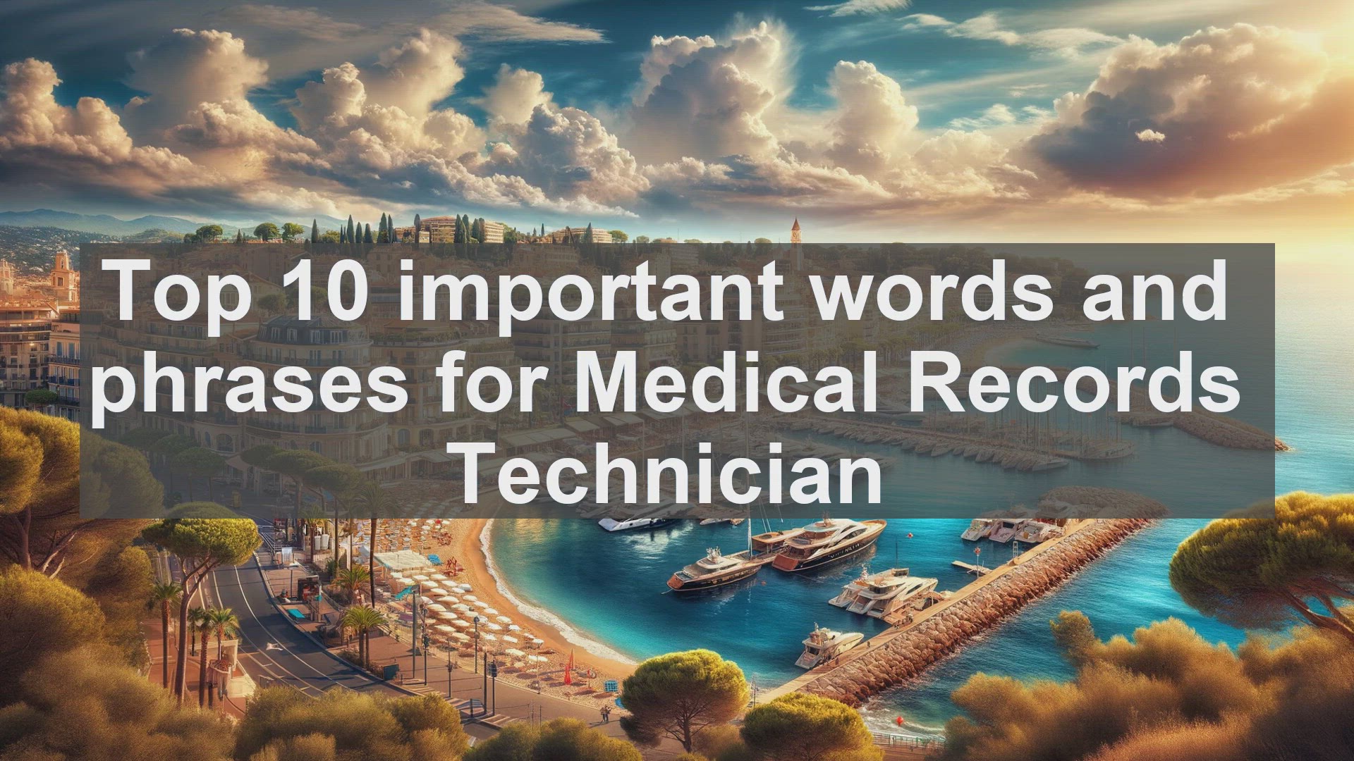 'Video thumbnail for Top 10 important words and phrases for Medical Records Technician'