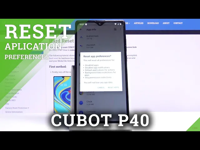 Video thumbnail for How to Reset App Preferences in CUBOT P40 – Erase all App Customizations