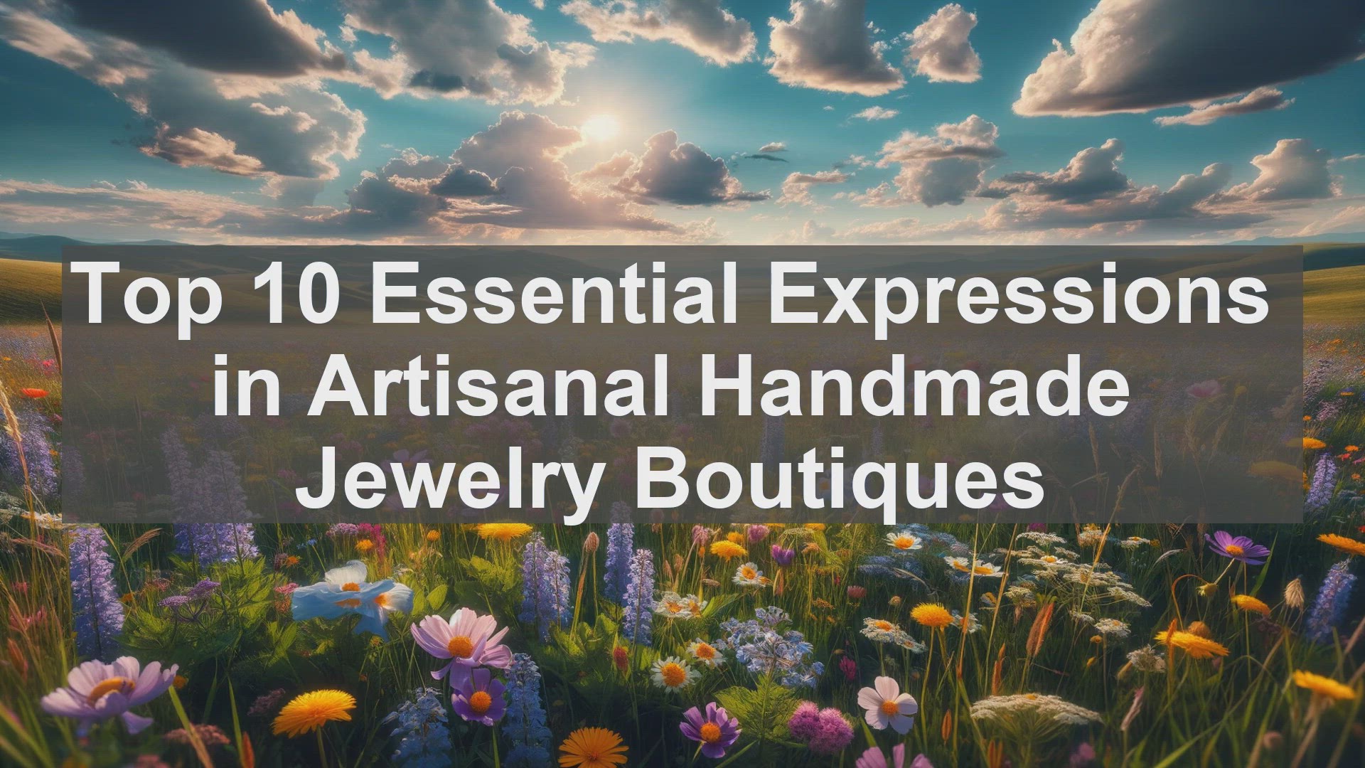 'Video thumbnail for Top 10 Essential Expressions in Artisanal Handmade Jewelry Boutiques'