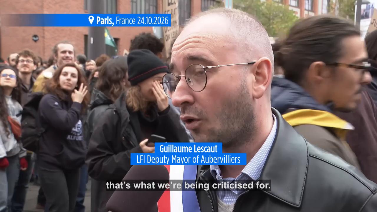 Video thumbnail for Euronews on the ground as hundreds of thousands take to the streets of Paris