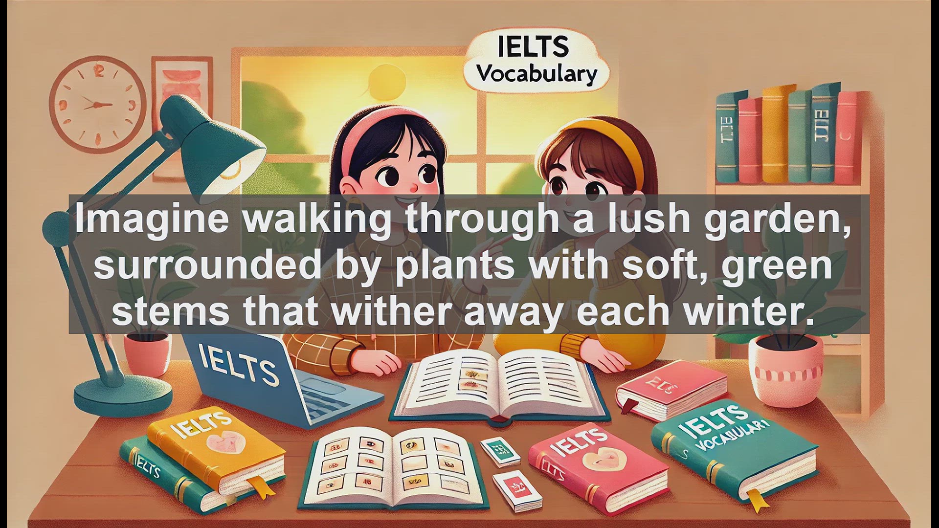 'Video thumbnail for 5000 Must Know IELTS 8.0 Vocabulary - Understanding 'Herbaceous': A Key Term for Plant Biology and Gardening'