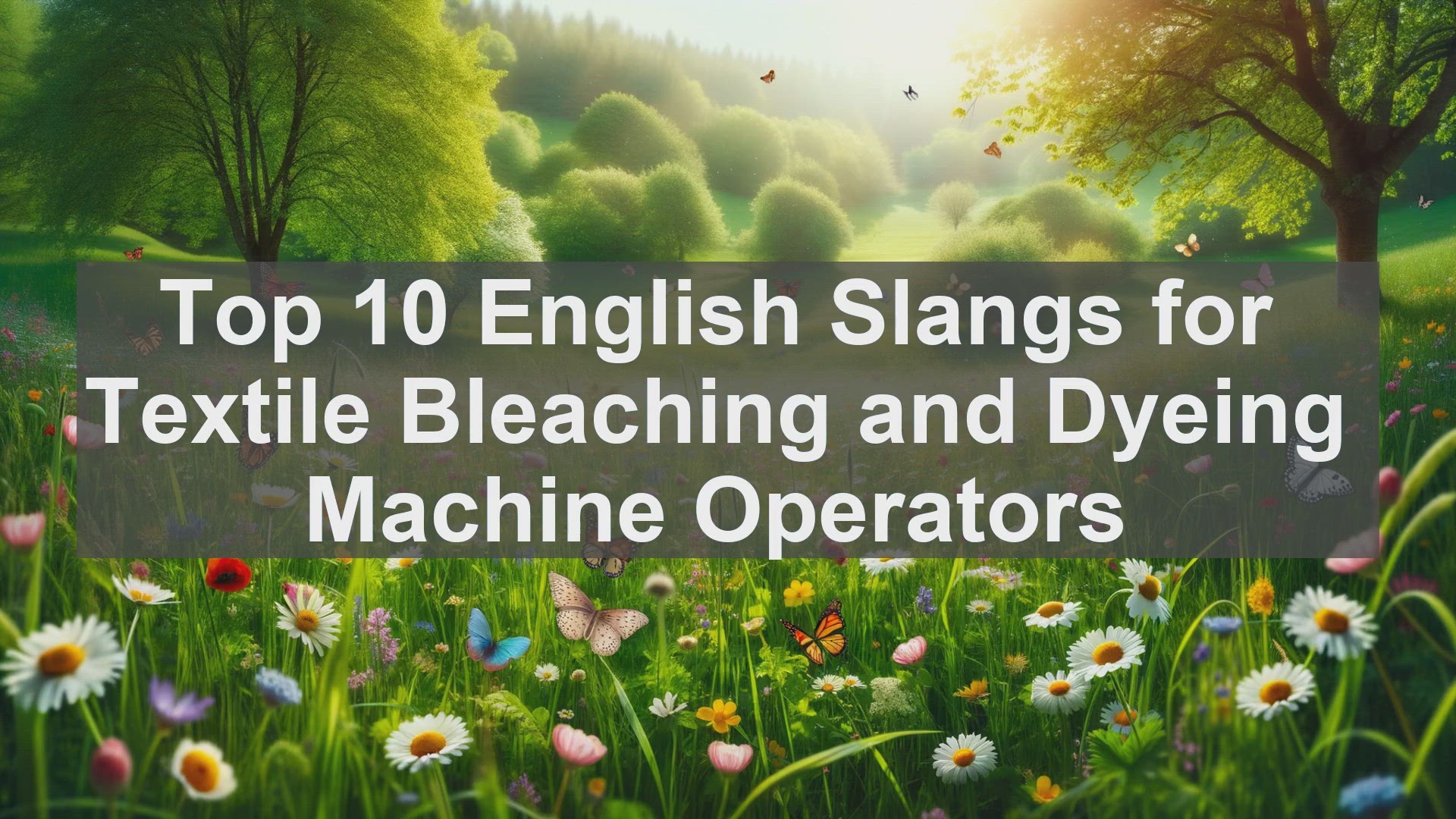 'Video thumbnail for Top 10 English Slangs for Textile Bleaching and Dyeing Machine Operators'