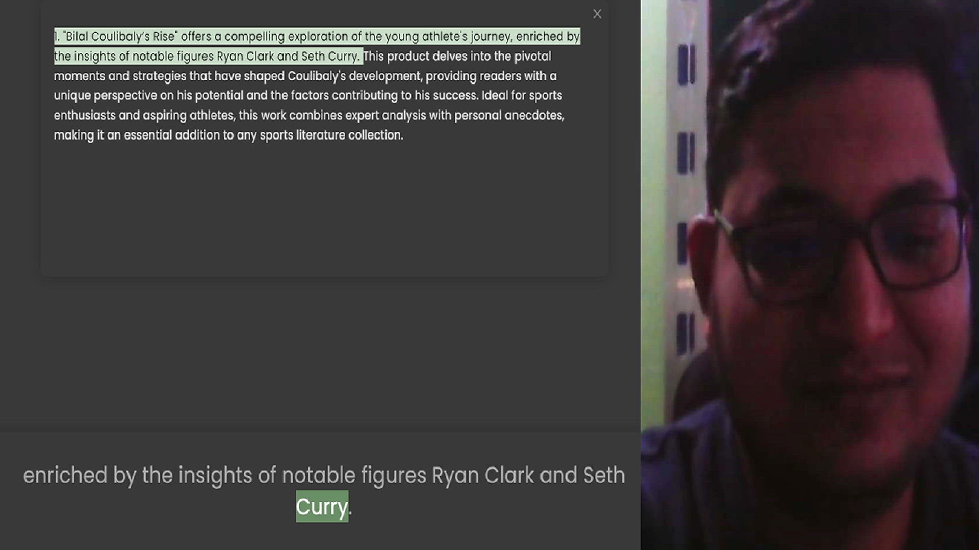 Video thumbnail for 1. Bilal Coulibaly’s Rise offers a compelling exploration of the young athlete's journey, enriched by the insights of notable figures Ryan Clark and Seth Curry. This product delves into the pivotal moments and strategies that have shaped