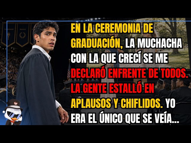 Video thumbnail for En la ceremonia de graduación, la muchacha con la que crecí se me declaró enfrente de todos...