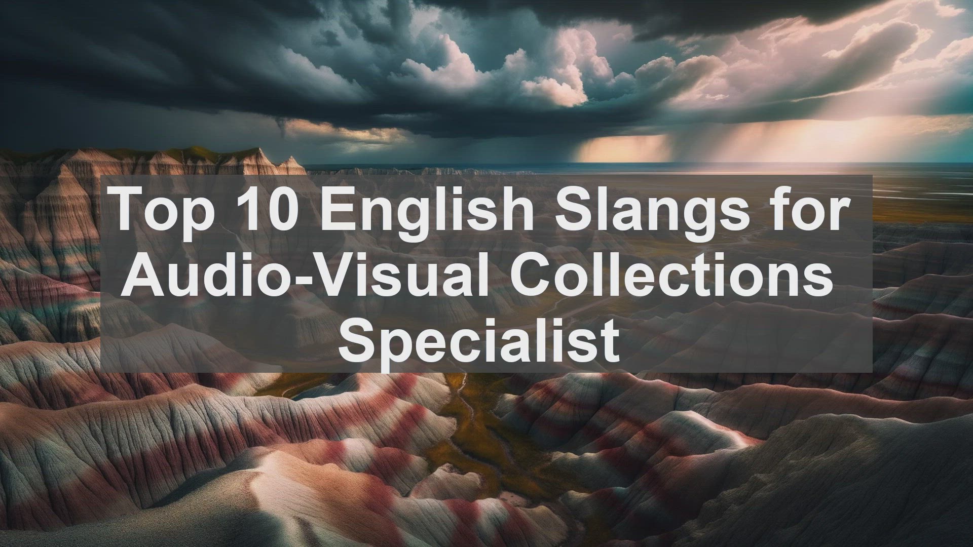 'Video thumbnail for Top 10 English Slangs for AudioVisual Collections Specialist'
