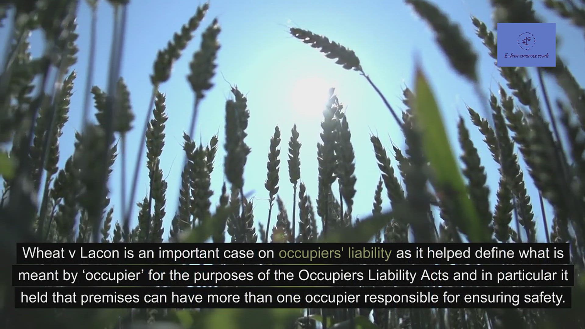 Video thumbnail for Wheat v Lacon [1966] AC 552 www.e-lawresources.co.uk