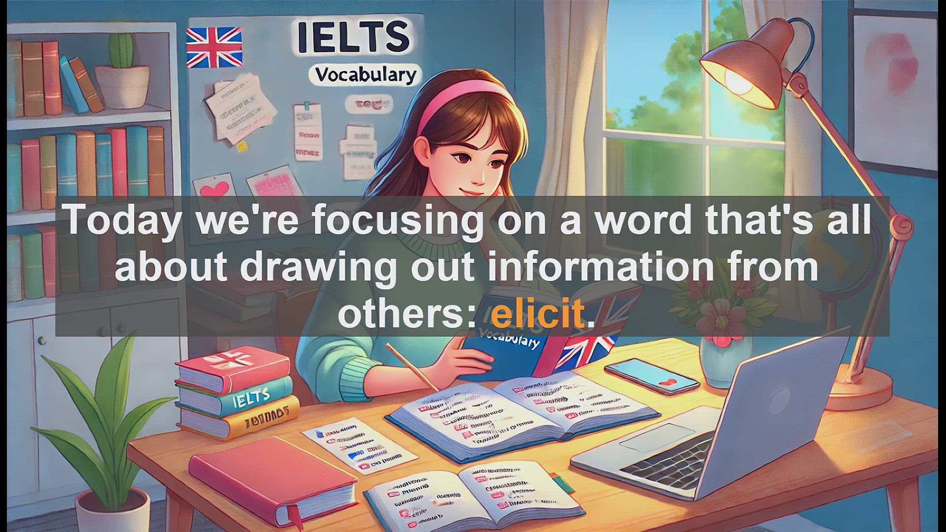 'Video thumbnail for 2500 Must Know IELTS 6.5 Vocabulary - Understanding 'Elicit': How to Draw Out Information'