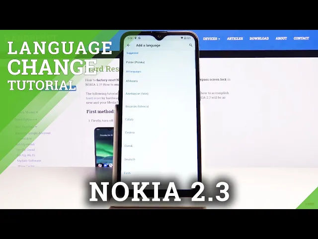 Video thumbnail for How to Change Language in NOKIA 2.3 – List of Language
