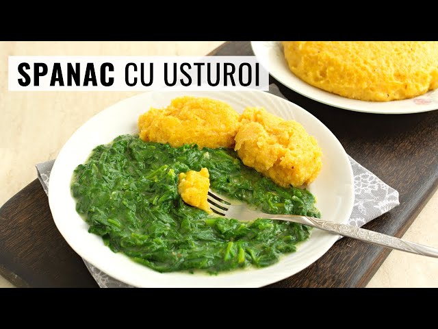 'Video thumbnail for Numai bun cu mămăliguță caldă! Spanac cu usturoi la tigaie - mâncare simplă, de post.'