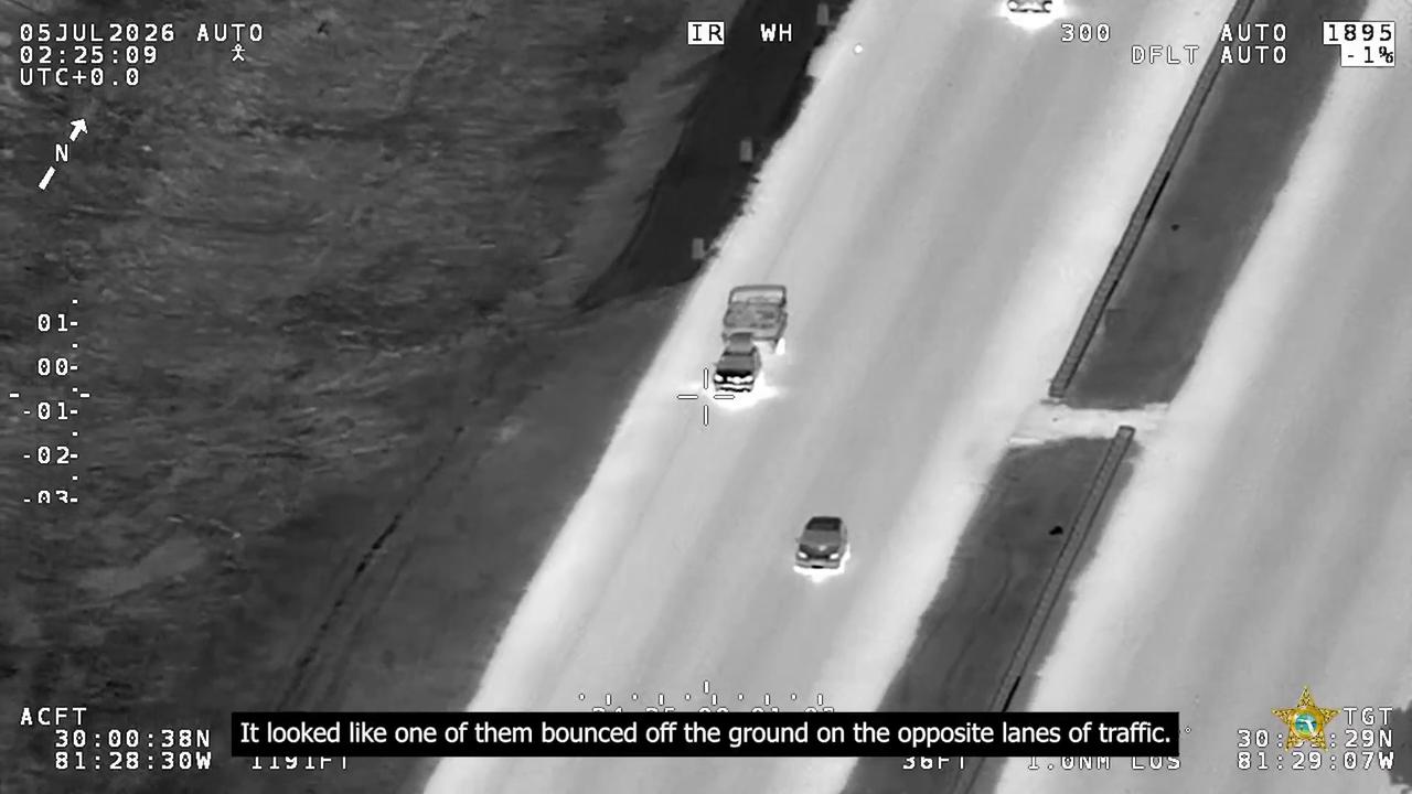 Video thumbnail for US: Fireworks Fired From Moving SUV Create Dangerous Scene On Busy U.S. Highway.