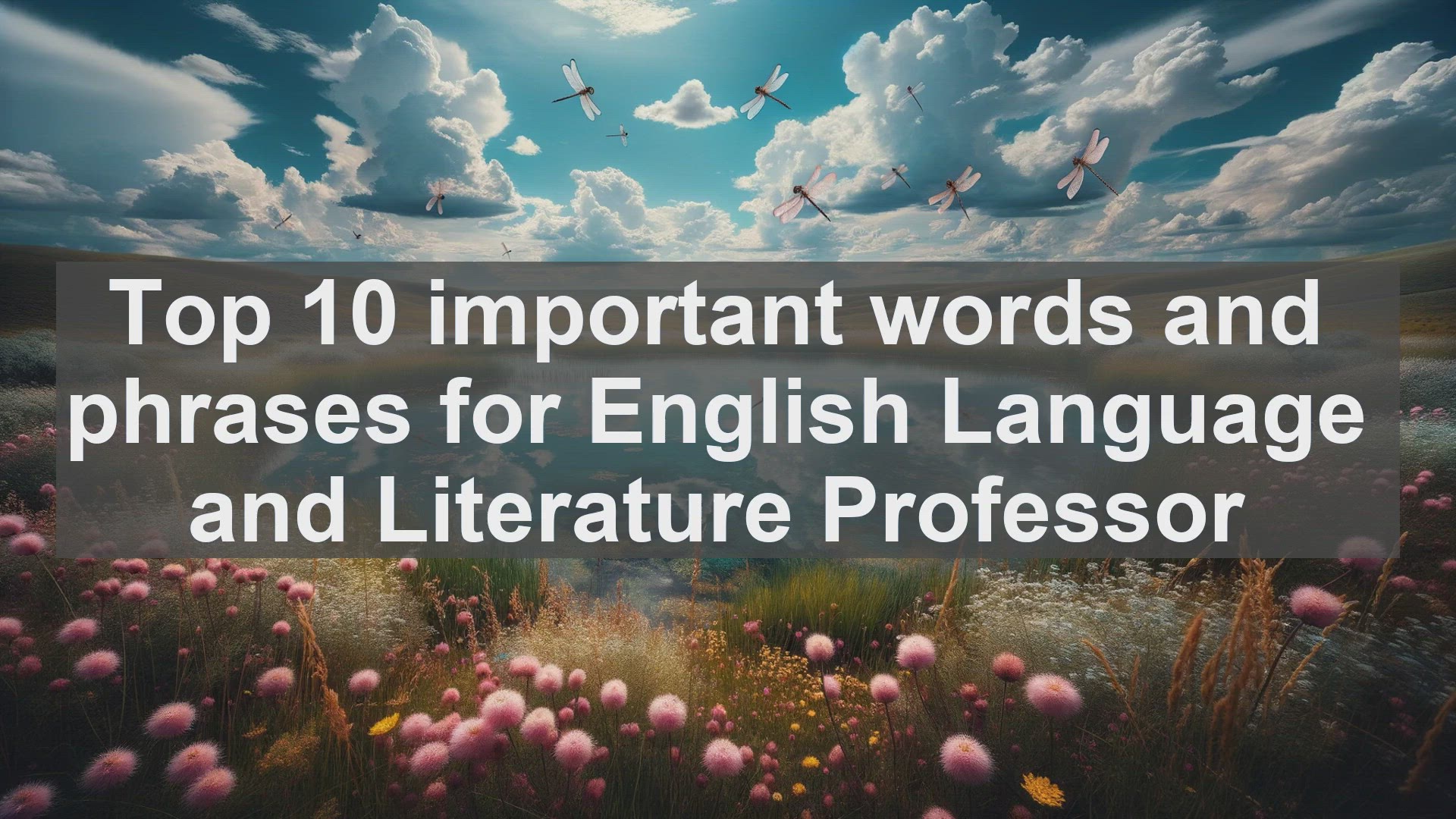 'Video thumbnail for Top 10 important words and phrases for English Language and Literature Professor'