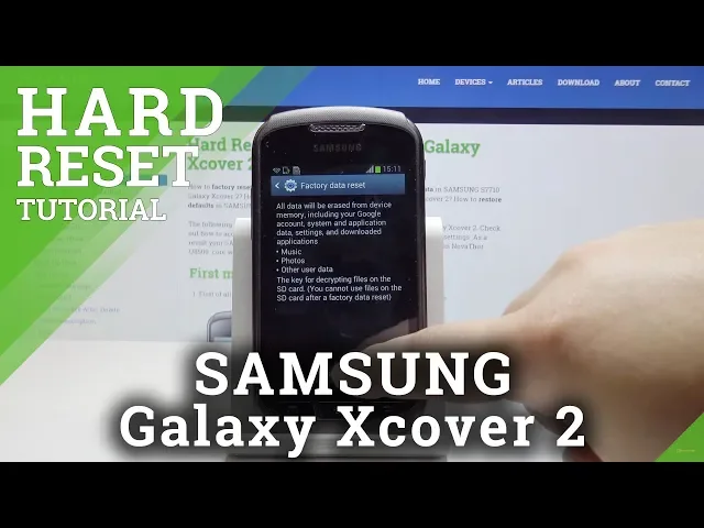 Video thumbnail for HARD RESET SAMSUNG Galaxy Xcover 2 - Erase All Data & Content