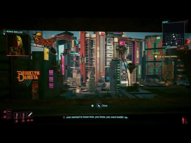 Video thumbnail for Cyberpunk 2077 - Heroes: Collect The Package From Mama Welles at V's (Keys To Jackie's Bike) | NS2