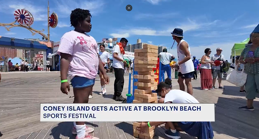 Video thumbnail for Coney Island Beach Sports Festival brings Brooklyn together for fitness, fun and friendly competition