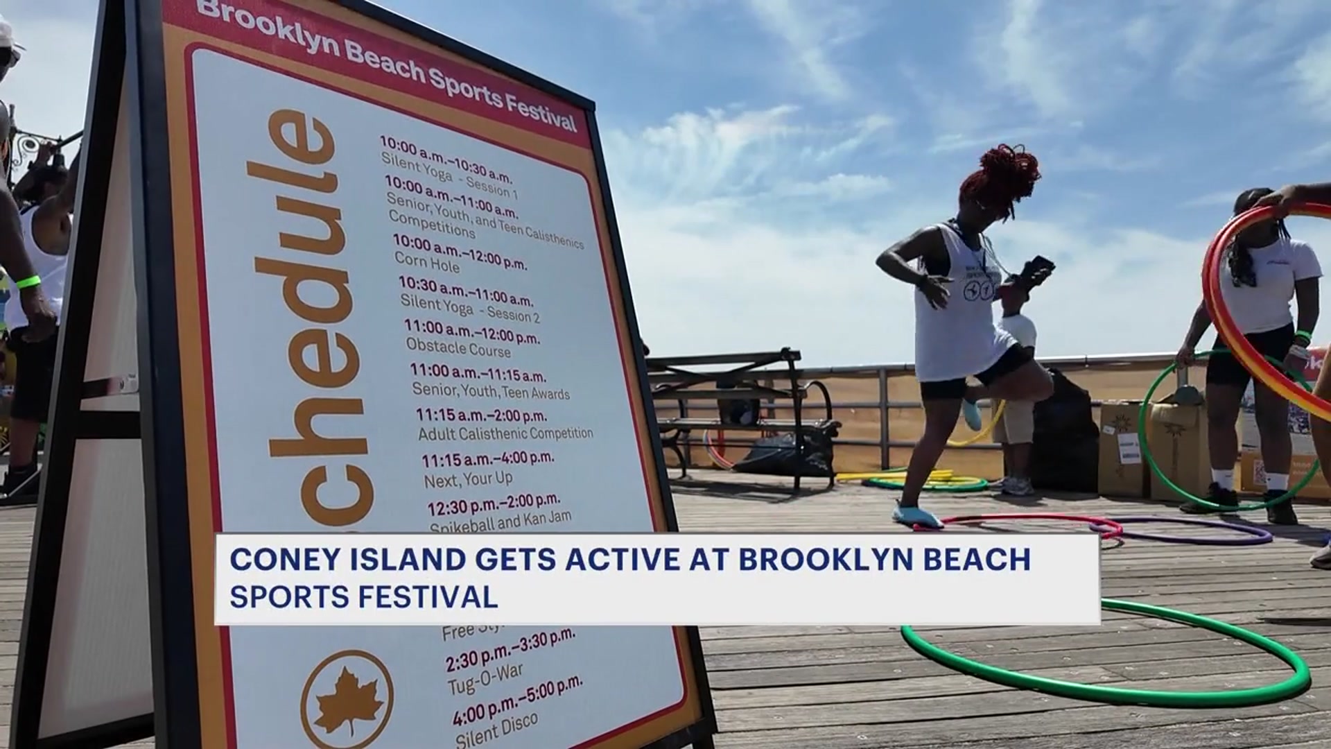 Video thumbnail for Coney Island Beach Sports Festival brings Brooklyn together for fitness, fun and friendly competition