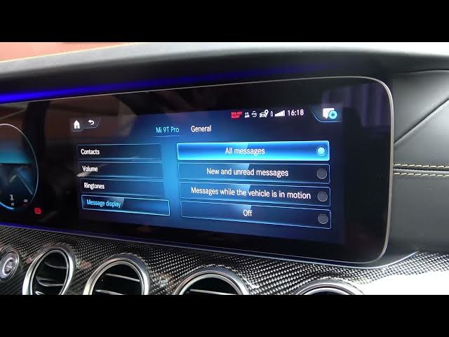 Video thumbnail for How to Disable Displaying Messages from Phone on a Mercedes E Class AMG Central Media Screen