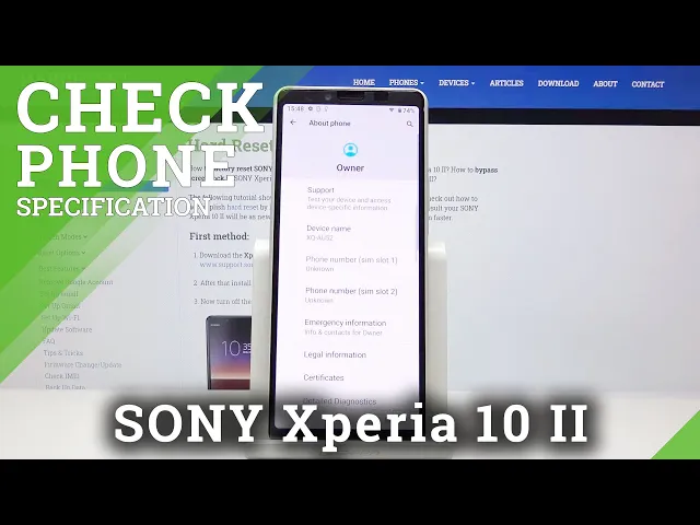Video thumbnail for How to Check Phone Spec in SONY Xperia 10 II – Check Phone Information