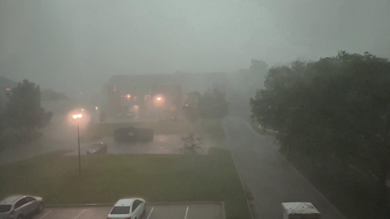 Video thumbnail for US: Heavy Rain and Strong Winds Move Through Iowa.