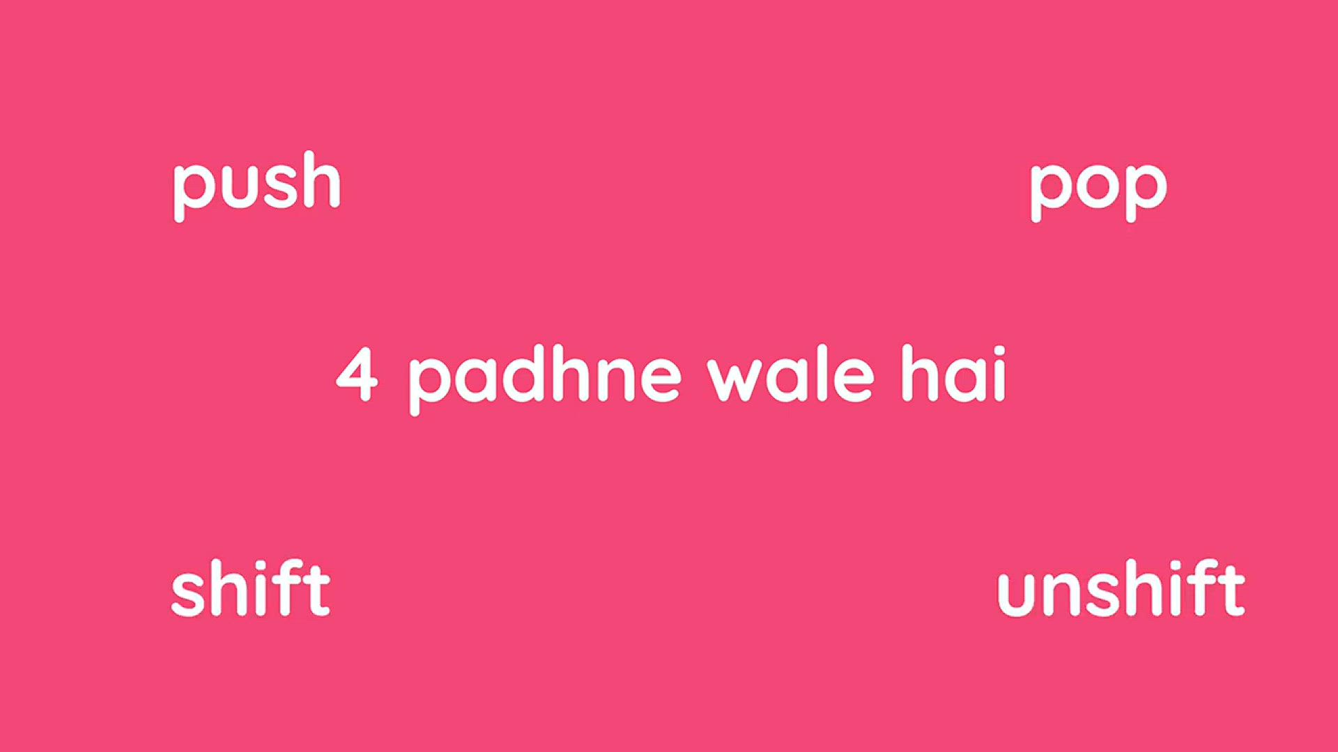 'Video thumbnail for Arrays Methods in JavaScript _ 2 Minute JS _ JavaScript Tutorials in Hindi [Part 18]'