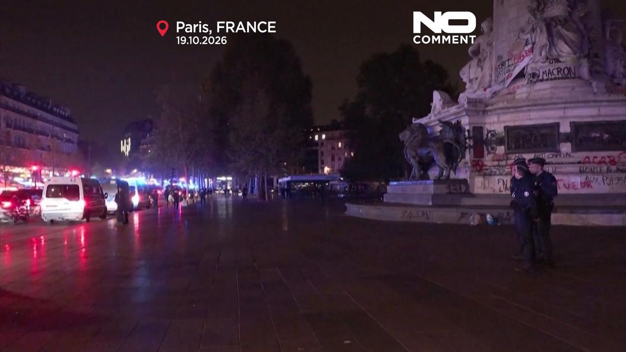 Video thumbnail for Police patrol Paris streets under overnight curfew