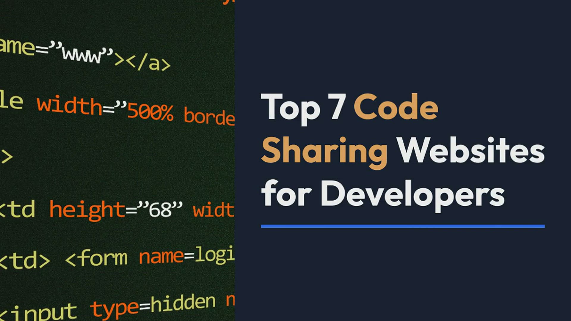 'Video thumbnail for Top 7 Code Sharing Website For Developers'