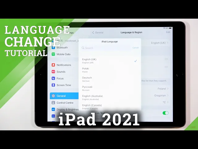 Video thumbnail for How to Change Language on iPad 2021 - Enter List of Languages on iPad 9th