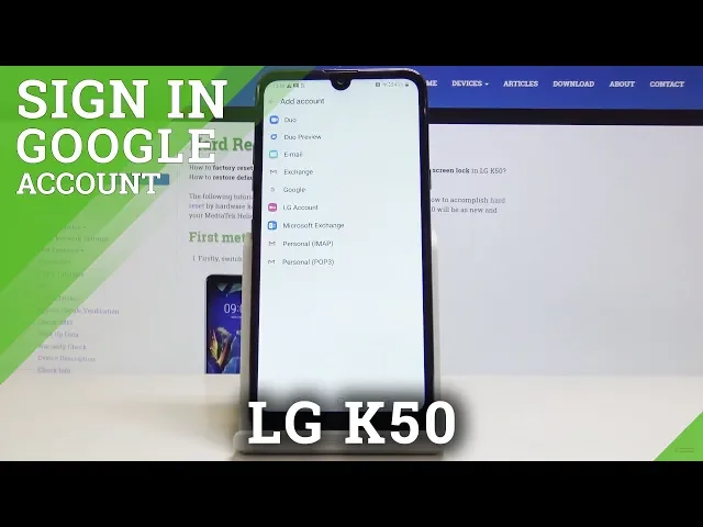 Video thumbnail for How to Add & Remove Google Account in LG K50 - Configure Google Account