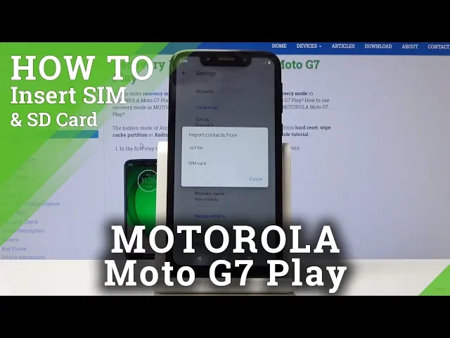 Video thumbnail for How to Transfer Contacts in Motorola Moto G7 Play - Import / Export Contacts