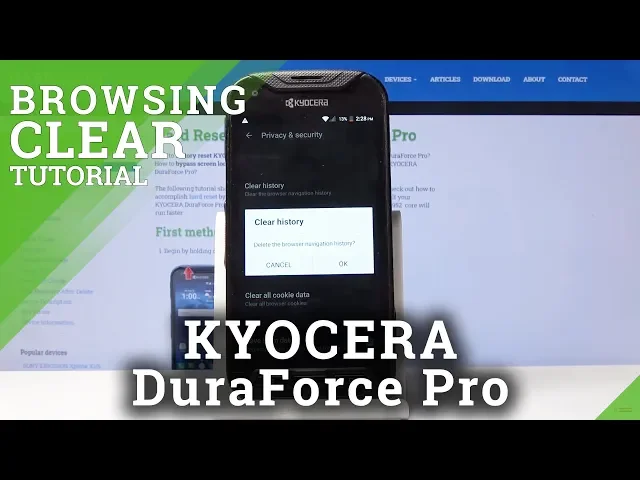 Video thumbnail for How to Clear Browsing Data in KYOCERA DuraForce Pro - Delete Browsing History