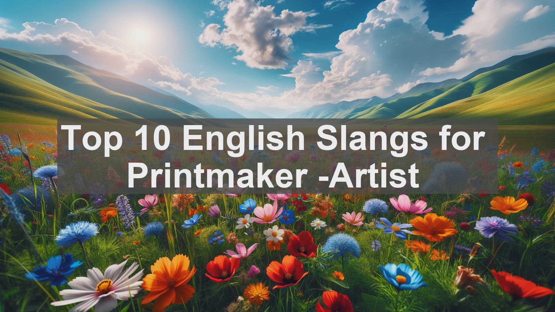 'Video thumbnail for Top 10 English Slangs for Printmaker Artist'