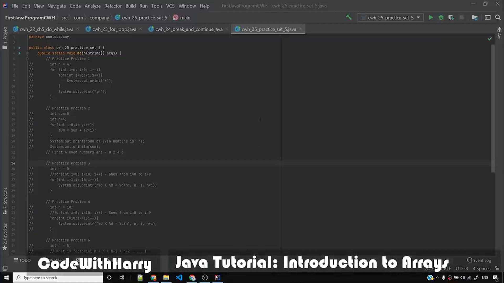 'Video thumbnail for Java Tutorial_ Introduction to Arrays'