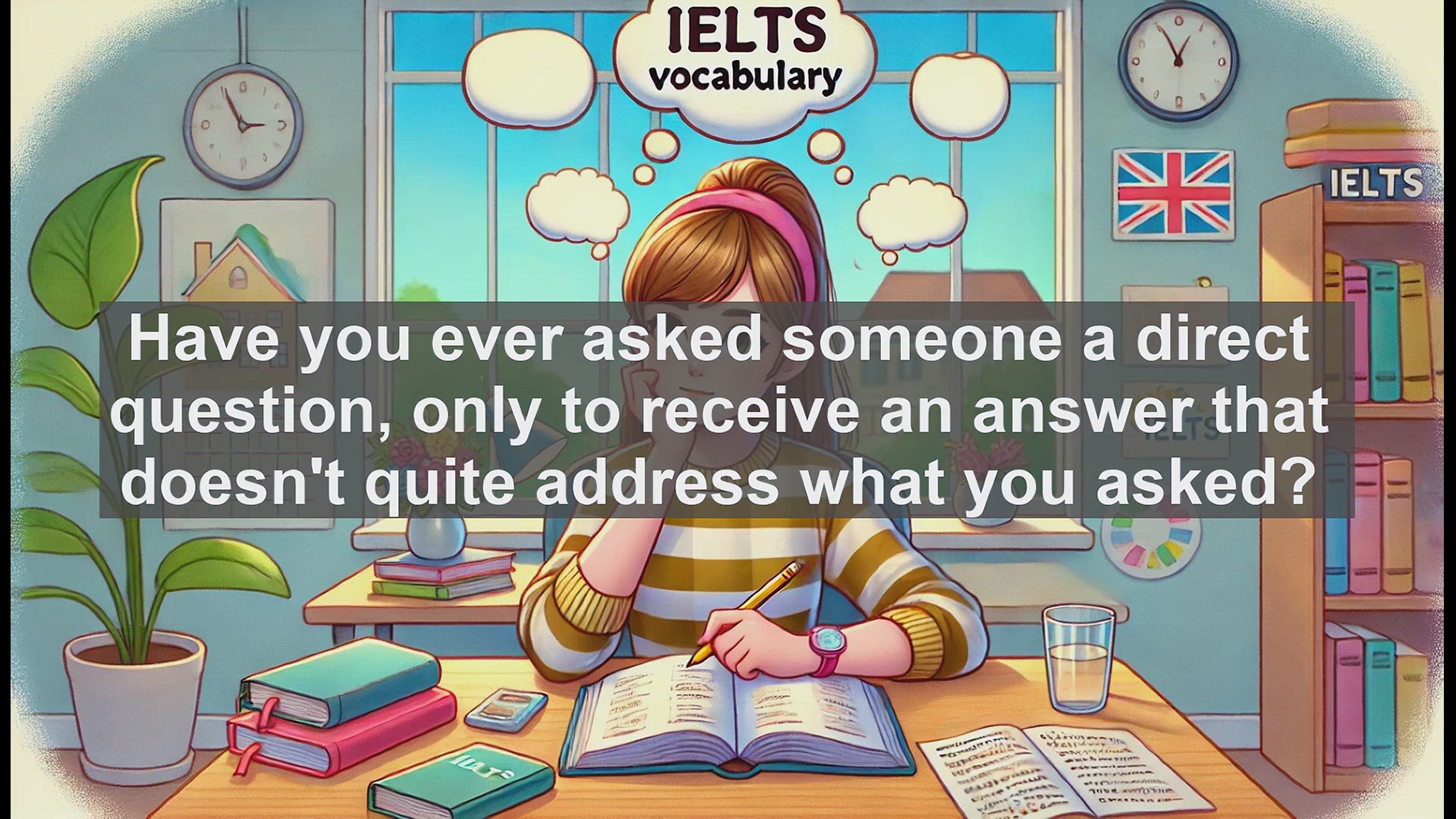 'Video thumbnail for 2500 Must Know IELTS 6.5 Vocabulary - Understanding 'Evasive': Key Vocabulary for IELTS Success'