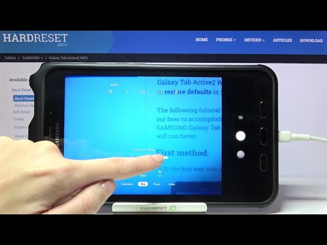 Video thumbnail for How to Use Camera Pro Mode on SAMSUNG Galaxy Tab Active2 - Advanced Camera Options