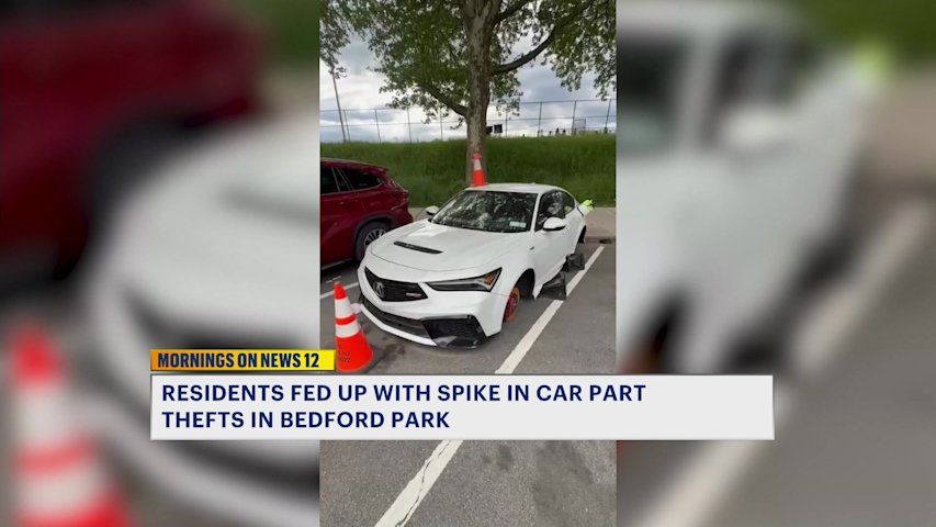 Video thumbnail for Residents fed up with spike in car part thefts in Bedford Park