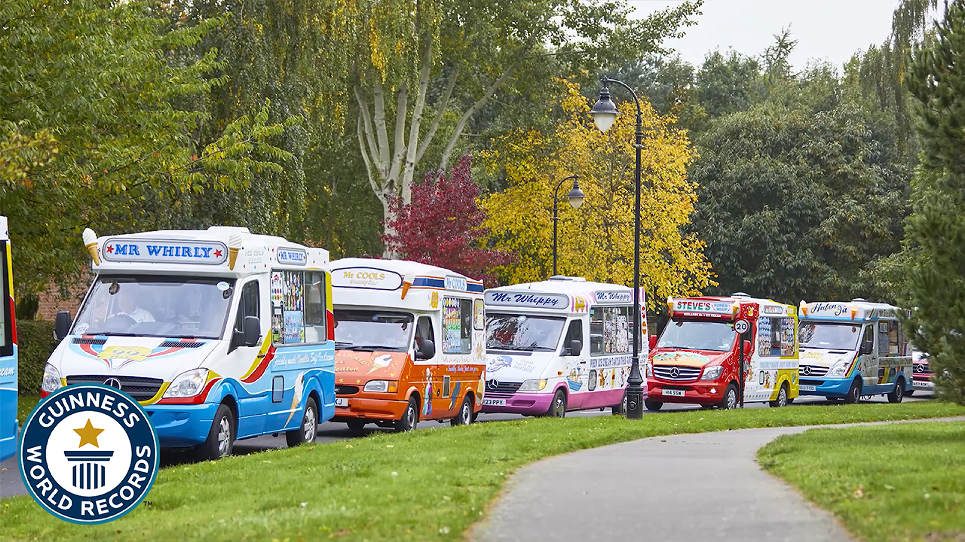 'Video thumbnail for Ed Whitby's sweet victory, world's longest ice cream van parade'